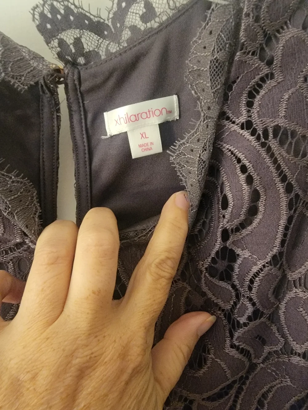 Xhilaration Lace Midi Dress in Dusty Purple